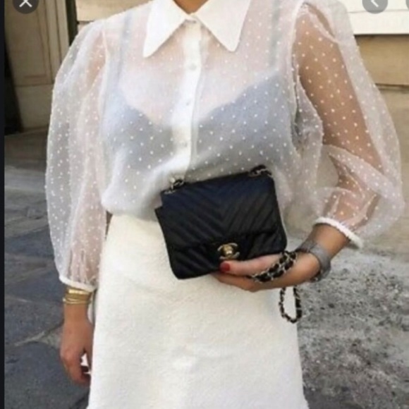 ZARA sheer dot top - Picture 3 of 7